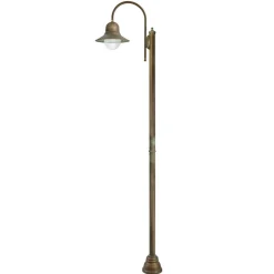 270 cm høj Felizia stolpelampe i antik messing