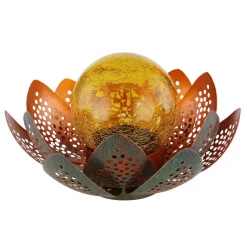 33655 LED-solcellelampe, blomst, Ø 22 cm