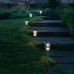 5146408 LED-solcellelampe deko, med jordspyd 8 stk