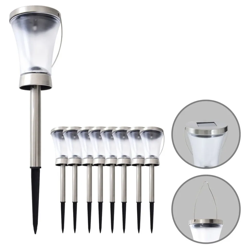 5146408 LED-solcellelampe deko, med jordspyd 8 stk