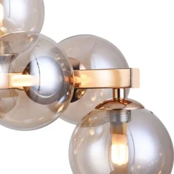 Aflang Dallas hængelampe, guldfarvet