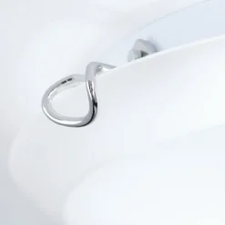 Agada loftslampe, opalglas, krom, 30 cm