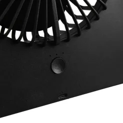 Akku-bordventilator Breezy, sort, støjsvag