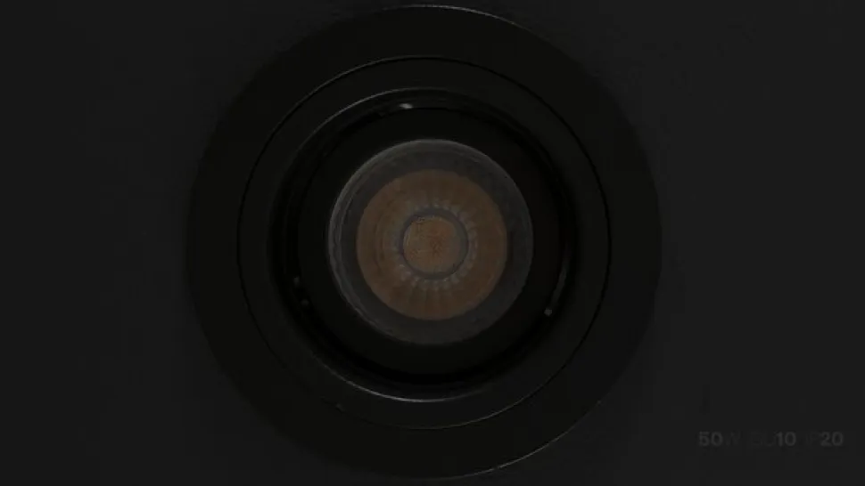 Akron indbygningslampe, justerbar, rund, sort