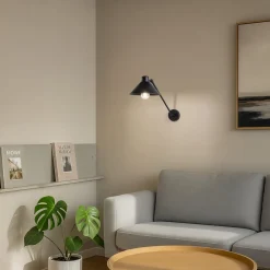 Alan væglampe, bevægelig, sort, 1 lyskilde