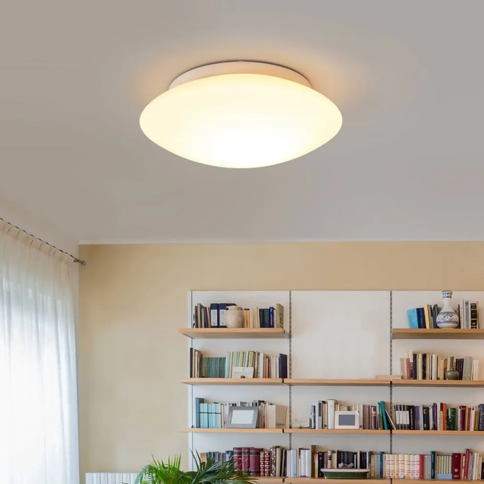 Alba loftlampe af opalt glas, Ø 25 cm