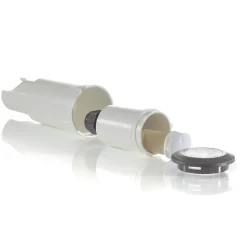 Aldo LED indbygningslampe, rund sort/klar 3.000 K