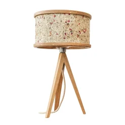 ALMUT 2610 bordlampe, hø med røde rosenblade