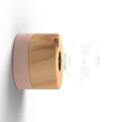 ALMUT 0239 væglampe, vegansk, cembra/sartrosa