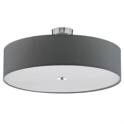 Andria loftslampe i tekstil, 60 cm, lysegrå