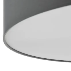 Andria loftslampe i tekstil, 60 cm, lysegrå