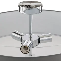 Andria loftslampe i tekstil, 60 cm, lysegrå