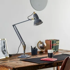 Anglepoise bordlampe Original 1227, grå/messing