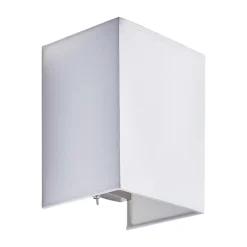 Annalisa kvadratisk stofvæglampe i hvid