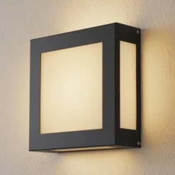 Aqua Legendo udend. LED-væglampe, sensor, antracit