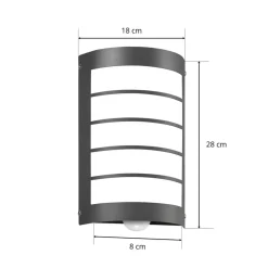 Aqua Marco udendørslampe sensor, gitter, antracit