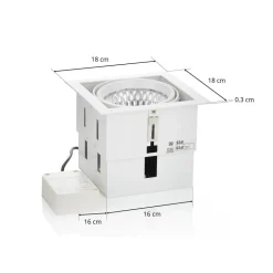 Arcchio Adin LED-indbygningslampe, 4.000K, 25,9W, hvid