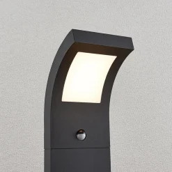 Arcchio Advik LED-vejlampe, 100 cm, antracit, sensor, IP54