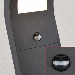 Arcchio Advik LED-vejlampe, 100 cm, antracit, sensor, IP54