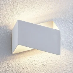 Arcchio Assona væglampe, hvid-sølv