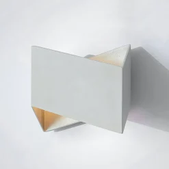 Arcchio Assona væglampe, hvid-sølv