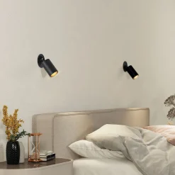 Arcchio Davin indbygningsspot, cylinder, sort