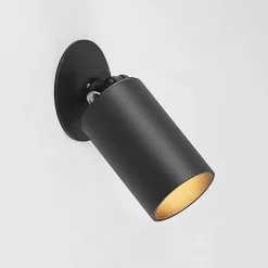 Arcchio Davin indbygningsspot, cylinder, sort