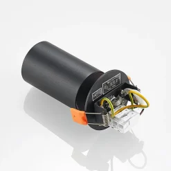 Arcchio Davin indbygningsspot, cylinder, sort