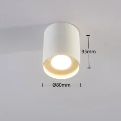 Arcchio downlight Carson, højde 10 cm, hvid, aluminium