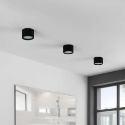 Arcchio downlight Nieva, G9, sort, rund, Ø 10cm, metal