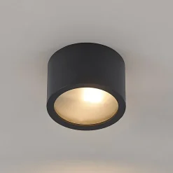 Arcchio downlight Nieva, G9, sort, rund, Ø 10cm, metal