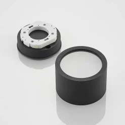 Arcchio downlight Nieva, GX53, sort, rund, Ø 10cm, metal