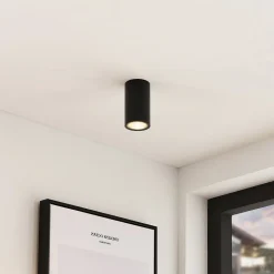 Arcchio downlight Olivir, sort, metal, Ø 6cm, GU10, IP44