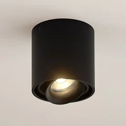 Arcchio downlight Walza, sort, metal, Ø 9,3 cm, GU10