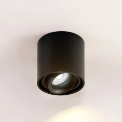 Arcchio downlight Walza, sort, metal, Ø 9,3 cm, GU10