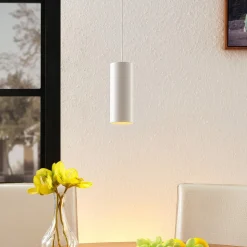 Arcchio Ejona pendellampe, højde 15 cm, hvid, aluminium