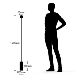 Arcchio Ejona pendellampe, højde 15 cm, hvid, aluminium
