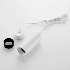 Arcchio Ejona pendellampe, højde 15 cm, hvid, aluminium