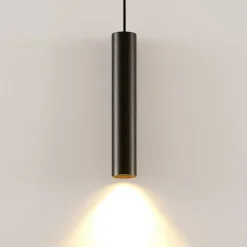 Arcchio Ejona pendellampe, højde 35 cm, sort, aluminium