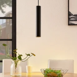 Arcchio Ejona pendellampe, højde 35 cm, sort, aluminium