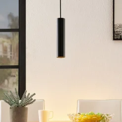 Arcchio Ejona pendellampe, højde 27 cm, sort, aluminium