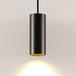 Arcchio Ejona pendellampe, højde 15 cm, sort, metal