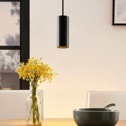 Arcchio Ejona pendellampe, højde 15 cm, sort, metal