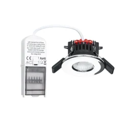 Arcchio Elmon LED-indbygningslampe, IP65, krom
