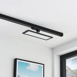 Arcchio Hairis LED-panel, 30 cm, sort, 3000 K