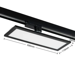 Arcchio Hairis LED-panel, 30 cm, sort, 3000 K