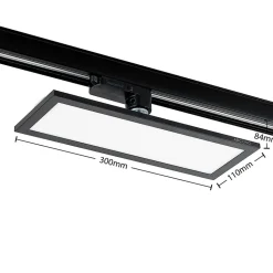 Arcchio Hairis LED-panel, 30 cm, sort, 4000 K