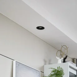 Arcchio Harcos LED-downlight, sort, Ø 11 cm, 4.000K