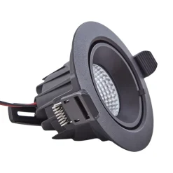 Arcchio Harcos LED-downlight, sort, Ø 11 cm, 4.000K