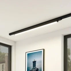 Arcchio Harlow LED-skinnelampe, sort, 109 cm, 4.000 K